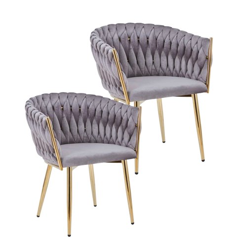 Habita2 Chile - Pack 2 Sitiales Queen Terciopelo - Gris