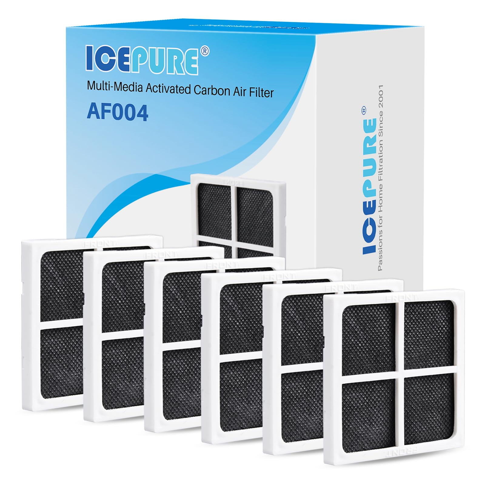 Filtro De Aire Para Frigorífico Icepure Af004 Para Lg Lt120f, Paquete De 6