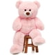 thumbnail image 1 of Peluche Morismos, oso de peluche gigante, 90 cm, color rosa, 1 of 9