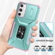 thumbnail image 2 of Funda Armada para Samsung Galaxy A16 con Tapa Deslizante y Soporte Magnético Giratorio Verde, 2 of 5