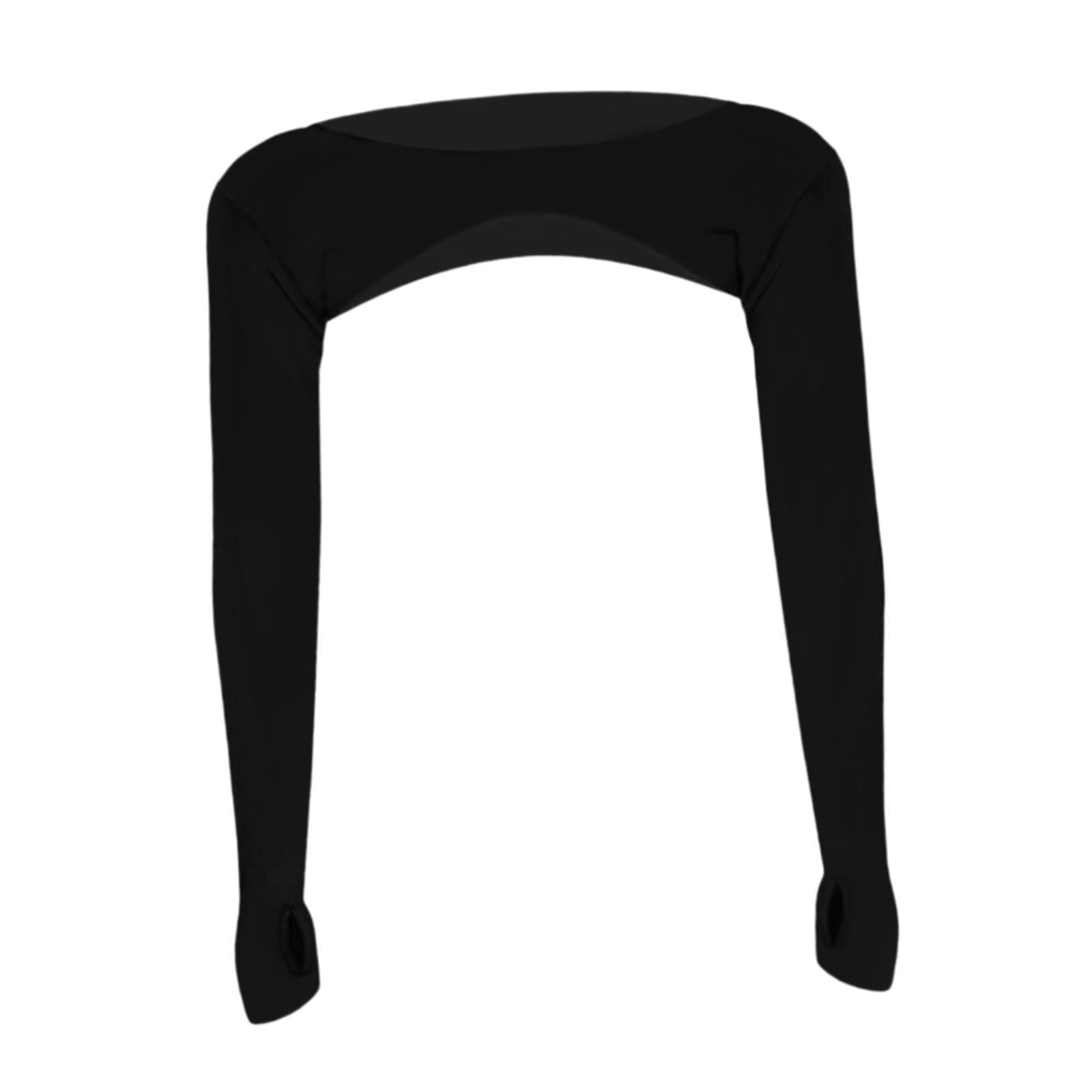 Magideal - Mangas Para Brazos, Enfriador, Encogimiento De Hombros, Protección Solar, Chal Refrescante, Ciclismo, Deportes Al Aire Libre Negro