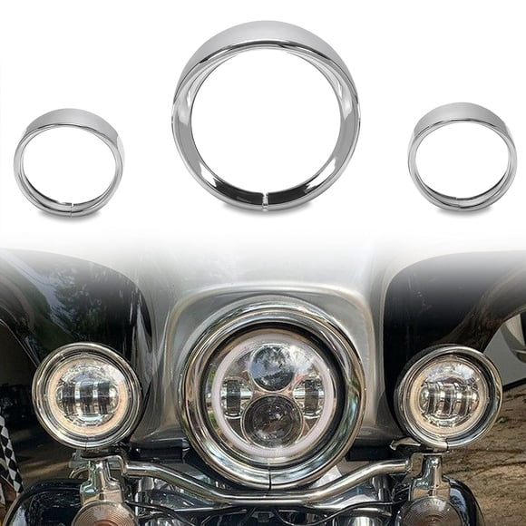 Juego de aros embellecedores para faros delanteros y antiniebla ECOTRIC Chrome 7