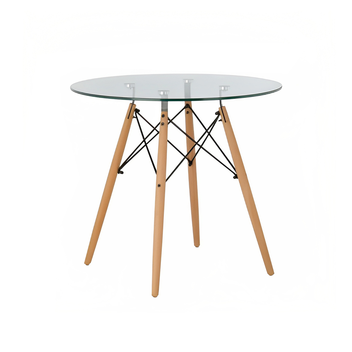 Klik Muebles - Mesa De Comedor Eames 80Cm Redonda Vidrio