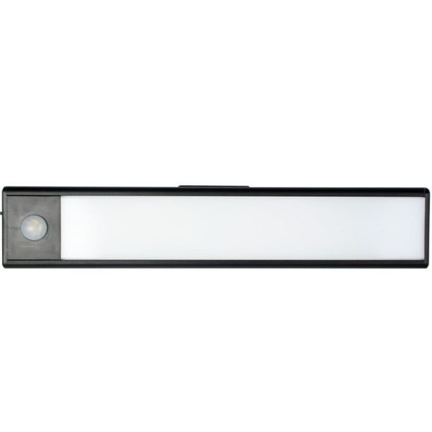 Luminaria Portátil Ultrafina con Sensor 20 cm Negra Recargable