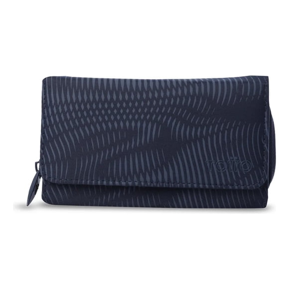 Billetera Texture Var Con Rfid Blocker Azul