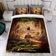 thumbnail image 4 of Los Cazadores del Arca Perdida Conjunto de sábanas temático, trío de piezas, cómodo y amigable con la piel, diseño único, regalo de decoración para el hogar para familiares, amigos y fans,173cm *218cm, 4 of 6