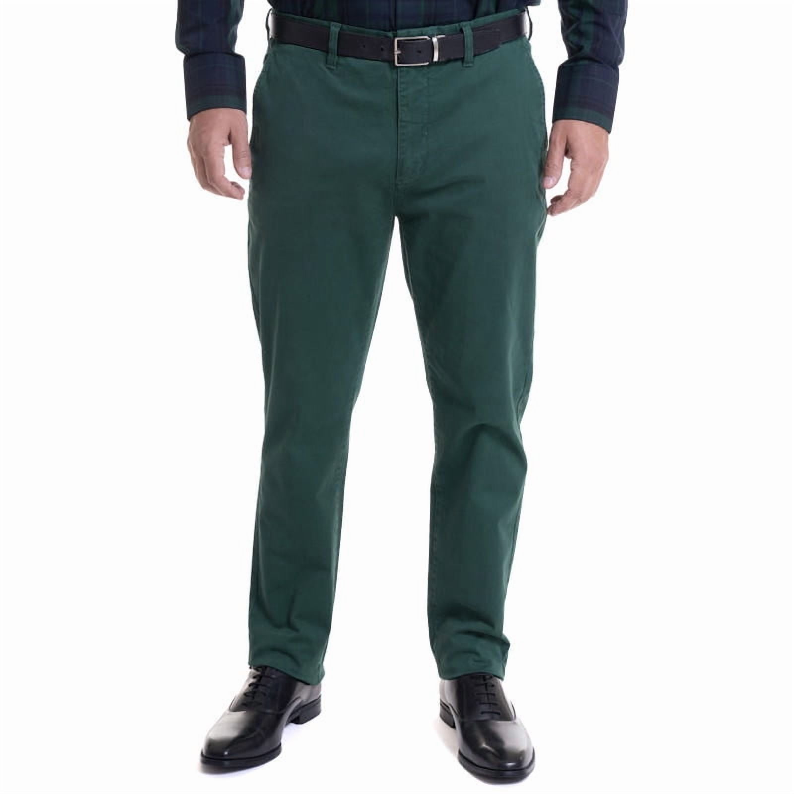 Kotting - Pantalón Frente Plano Slim Fit Verde