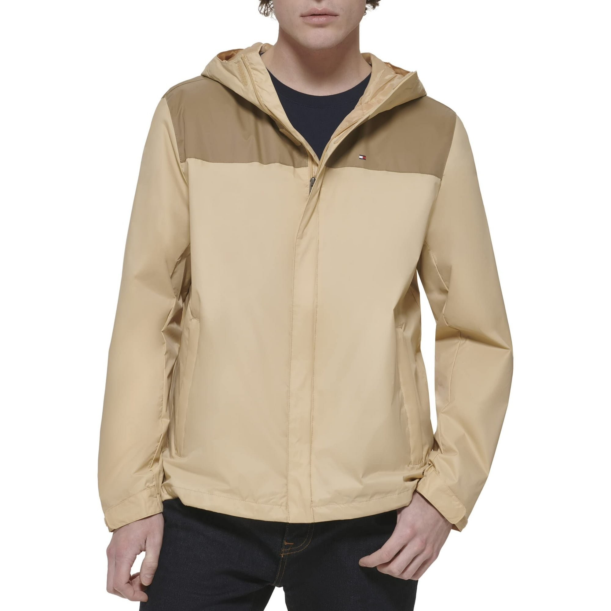 Chaqueta Tommy Hilfiger Ligera Impermeable Para Hombre, Color Marrón