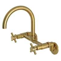 Grifo De Cocina Kingston Brass Concord, Montaje En Pared, Latón Cepillado