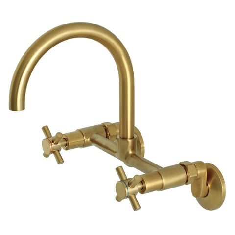 Grifo De Cocina Kingston Brass Concord, Montaje En Pared, Latón Cepillado