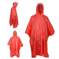N-Ofertas - Poncho Capa Impermeable Grueso Con Capucha Para Lluvia Rojo