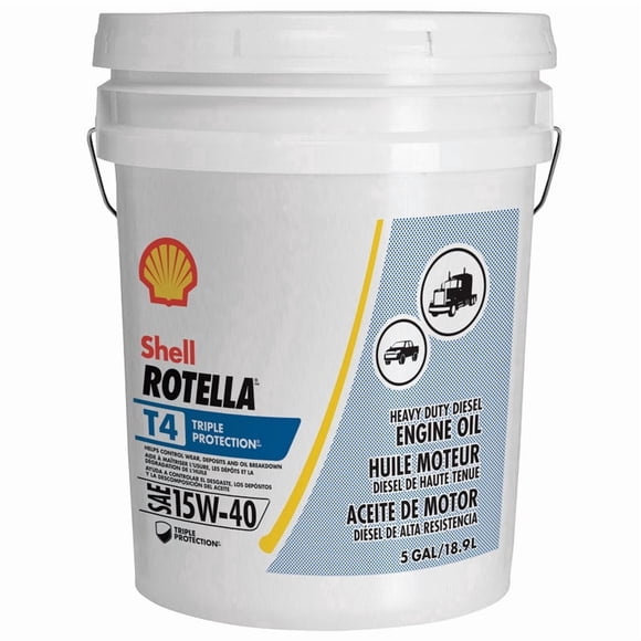 Aceite de motor Shell Rotella T4 15W-40 Diesel 19 L, paquete de 1
