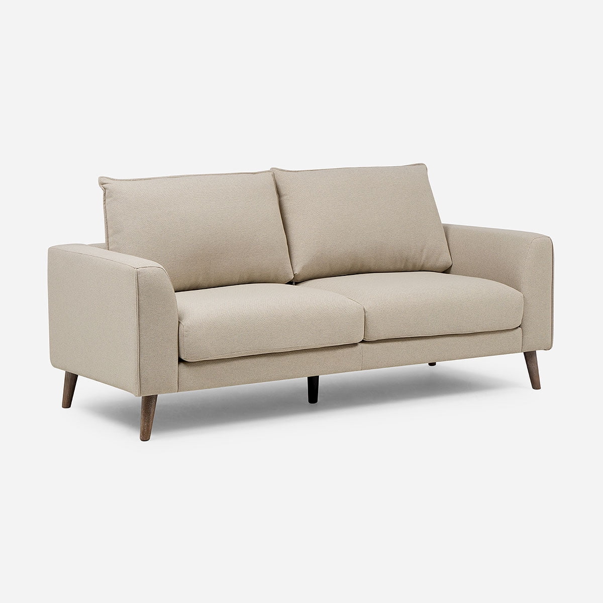 Sofá Biran 3 Cuerpos Tela Beige