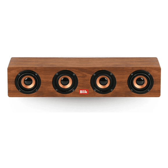 Parlante Blik Rockwood portátil con bluetooth madera