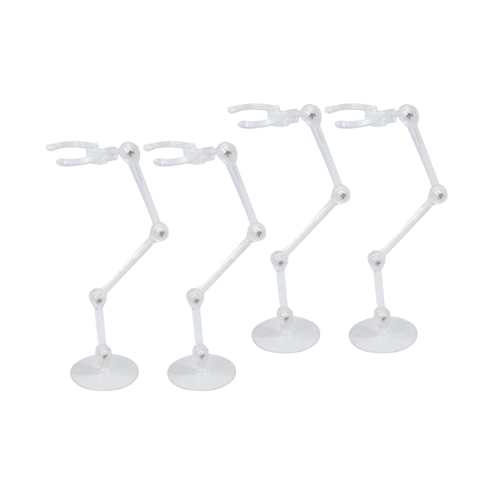 Magideal - 4 Piezas Base De Acción Modelo De Muñeca Soporte Estante De Exhibición Soporte Resistente Para Modelo 6 ''Muñeca De Anime , Claro