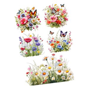Magideal - Pegatinas De Pared Con Diseño De Mariposas Y Flores, Calcomanías De Pared, Póster, Accesorio De Fotografía, Decoración Artística Impermeable, Papel Ta