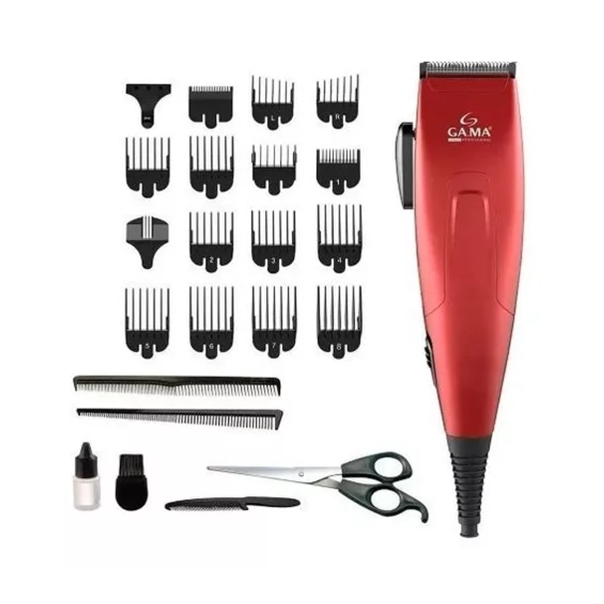 Gama Italy Professional - Cortador De Cabello Gama Clipper Gm562 24 Piezas 220v