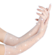 thumbnail image 1 of suxuMhao Guantes de Red con Pedrería Guantes Largos Brillantes Guantes de Malla Elástica para Fiesta Noche Graduación Accesorios de Disfraz, Talla Única 16.54-17.72 Pulgadas, 2 Pares, Blanco, 1 of 2