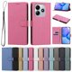 thumbnail image 1 of Funda Cartera de PU para Xiaomi Redmi Note 14 5G con Tarjetas, Rojo Rosa, 1 of 6