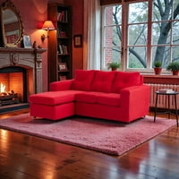 Muebles Altiro - Seccional Emanuel - Tela Felpa Rojo