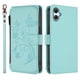 thumbnail image 2 of Funda Cartera Mariposa para [Samsung Galaxy A05/M05 4G] con Soporte y Cremallera Verde menta, 2 of 6
