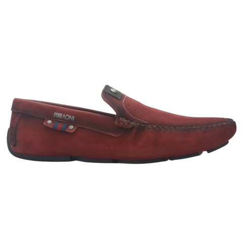 Mocasin Ferracini Hombre Mali 2774 Burdeo Casual