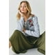 thumbnail image 2 of Sudadera Corta con Bordado Floral, 2 of 5
