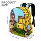 thumbnail image 3 of Pandilla de la Selva-theme Backpack, Campus style schoolbag Bookbag with Adjustable Shoulder Straps And Large Zip Compartment, Unisex Travel Bags.42x30x15cm, 3 of 6