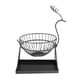 thumbnail image 4 of Cesta De Frutas De Metal, Cuenco, Decoración De Cocina, Bandeja De Soporte De Almacenamiento, Negro, Grande, 4 of 5