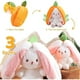 thumbnail image 2 of Almohada De Peluche De Conejo Reversible Zanahoria Fresa Conejito De Peluche Con Cierre Bonita Decoración De Conejo Para Niños Y Adultos, 2 of 5