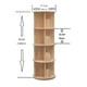 thumbnail image 2 of Estantería Heehee de madera giratoria de 360 grados, 4 niveles, madera de pino, 2 of 9