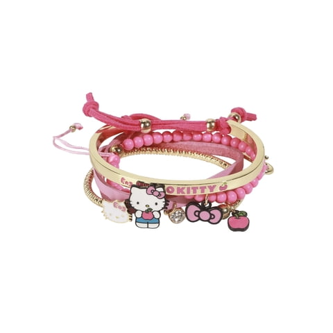 Set De 4 Pulseras Bioworld Hello Kitty Arm Party