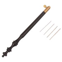 Magideal - Gancho De Tambor Con 4 Agujas (0,6 Mm-0,8 Mm-1 Mm-1,) De Agujas De Gancho De Abalorios Francés Kit De Herramientas De Crochet De Para