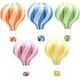 thumbnail image 1 of Juego de linternas de papel colgantes con globos aerostáticos, decoración para fiestas, cumpleaños, bodas, Navidad, regalo, 12 pulgadas, paquete de 5 piezas, 1 of 7