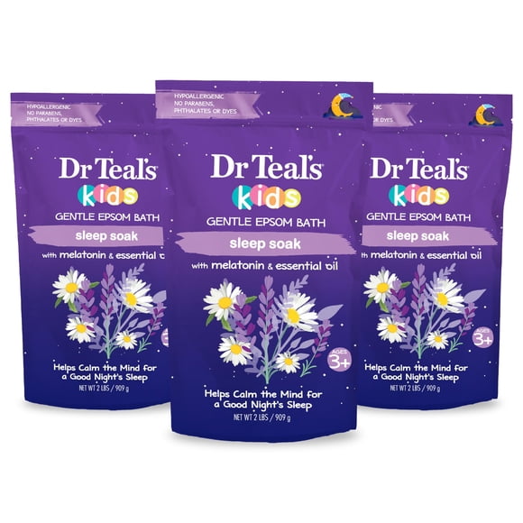 Epsom Salt Sleep Soak Dr. Teal's Kids con melatonina, 1 kg x 3