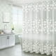 thumbnail image 1 of 1pc Waterproof Flower Shower Curtain Liner with 12 Hooks - Thin and Semi-Transparent for Bathroom Privacy and Style, 1 of 4