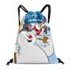 thumbnail image 1 of Frosty el Muñeco de Nieve Mochila de Cuerdas para Deportes y Gimnasio, Bolsa de Cuerdas Resistente al Agua, Bolsa Cinch, 30×40cm, 1 of 6