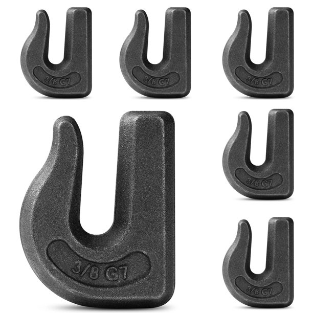 Ganchos de agarre soldados XHMAXE, paquete de 6 unidades, G70, 3/8 pulgadas, para cadena de 3000 kg