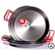 thumbnail image 2 of Paellera Garcima de 38 cm, Acero al Carbono, Pack de 6, Plateado/Rojo, 2 of 6