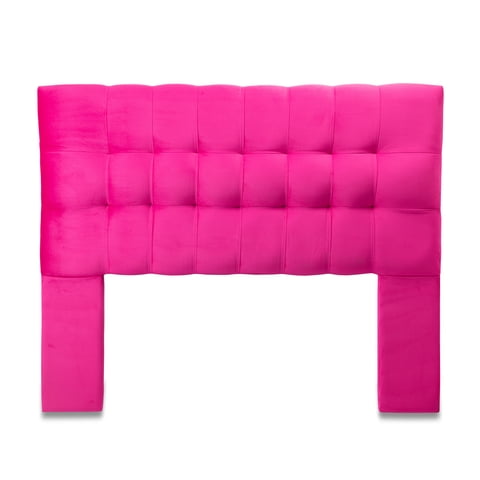 Dgb - Respaldo Cama 2 Plazas Felpa Fucsia Alicante Cp