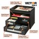 thumbnail image 3 of Organizador de escritorio Victor Wood Midnight Black con 3 cajones, 3 of 6