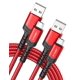 thumbnail image 1 of Cable Micro USB JSAUX 2 m Rojo 2 piezas, 1 of 7