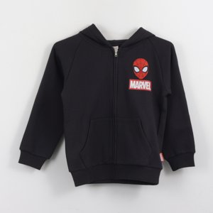Polerón Con Cierre Niño Spiderman Negro Marvel