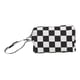 thumbnail image 2 of Neceser De Lona Organizador Estuche De Almacenamiento Con Asa Correa Cosmético Bolsa Negro Blanco A Cuadros, 2 of 5