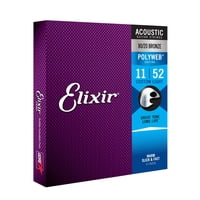 Cuerdas Para Guitarra Acústica Elixir 80/20 Bronze Con Revestimiento Polyweb