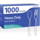 thumbnail image 1 of SACATR 1000 Count Clear Plastic Silverware Heavy Duty Forks, 1 of 3