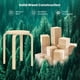 thumbnail image 4 of Banco apilable Giantex de madera curvada, 18 cm, juego de 4, natural, 4 of 9