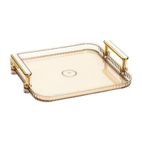 Magideal - Plato De Aperitivos Bandeja Para Servir Base Antideslizante Plato De Fruta Hogar Moderno Decorativo Bandeja De Tocador Multipropósito Rectangular Para Marrón