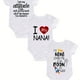 thumbnail image 1 of 3pcs Creative Rompers - Infant Toddler Personalized Letter Print Short Sleeve Jumpsuit, Perfect For Newborn Birth Gift & Photoshoot, 1 of 5