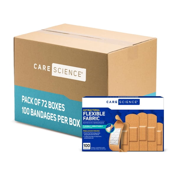 Curitas de Tela Antibacterianas Care Science 100 unidades